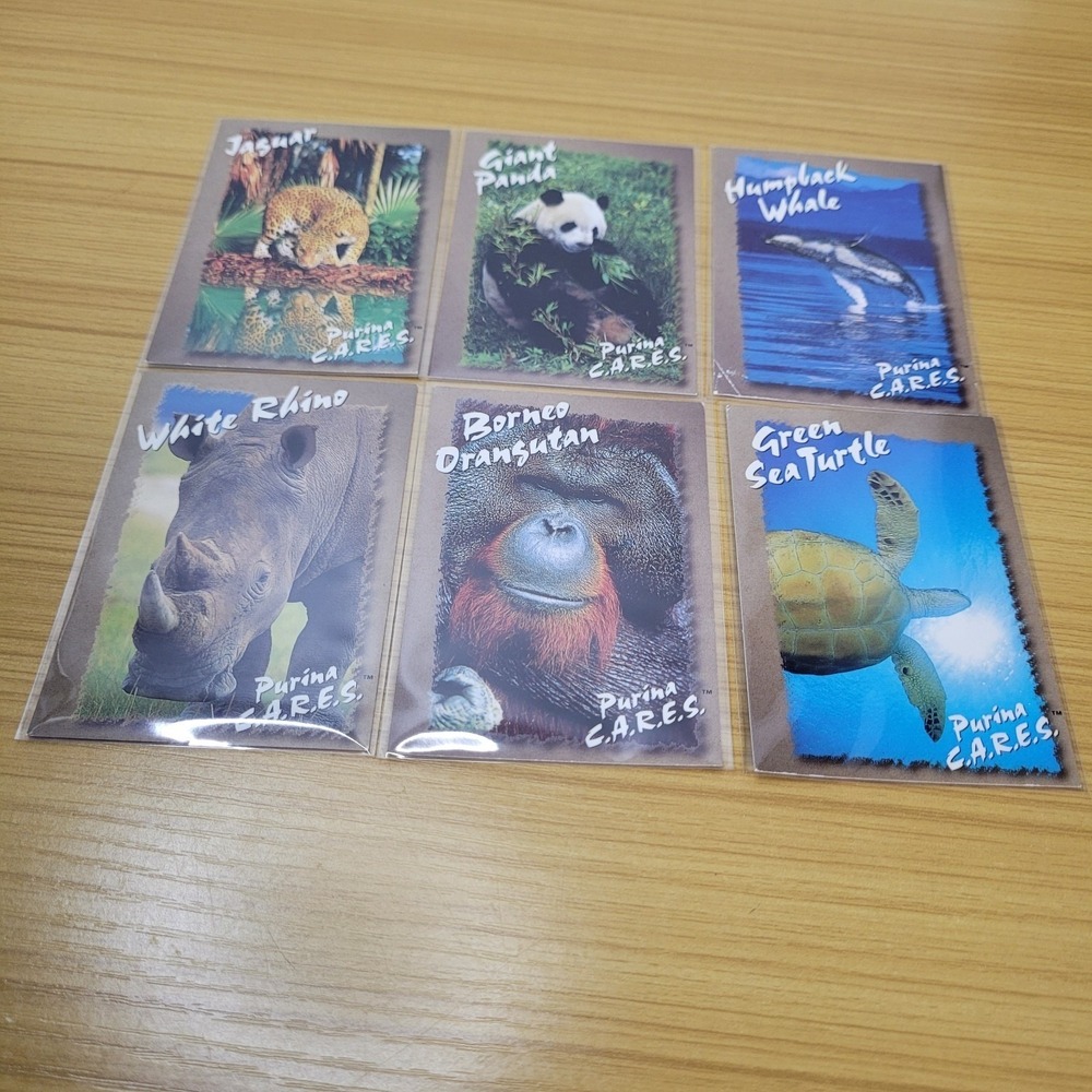 Vintage 1997 Purina C.A.R.E.S. Fund Animal Trading Cards Ralston‎ Purina Company
